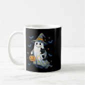 Mug Fantôme de Halloween Sorcière tenant un chat noir (Gauche)