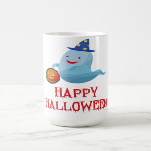 Mug Fantôme de Joyeux Halloween tenant un seau de citr