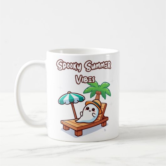 Mug Fantôme d'été de Summerween mignon (Gauche)