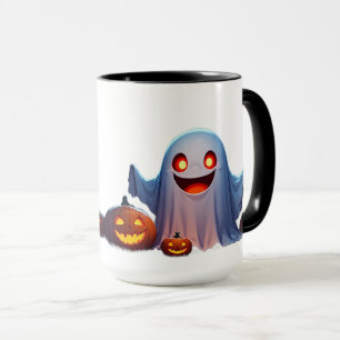 Mug Fantôme d'Halloween dans une scène de nuit de citr