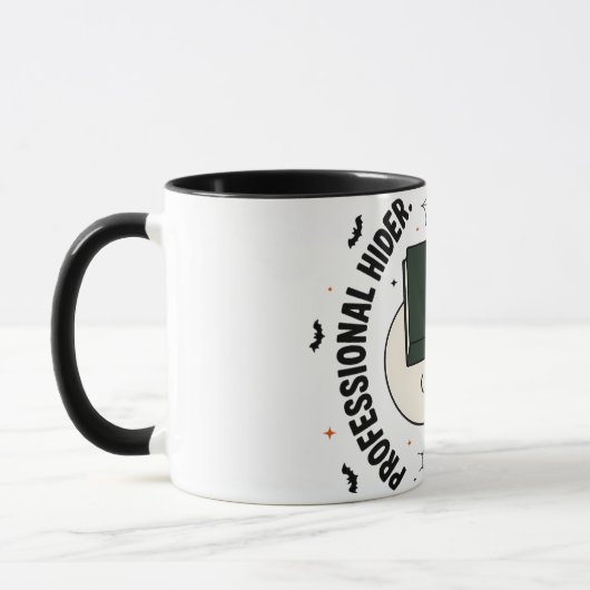 Mug Fantôme d'introverti drôle Professionnel Cacheur H (Gauche)