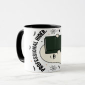 Mug Fantôme d'introverti drôle Professionnel Cacheur H (Devant gauche)