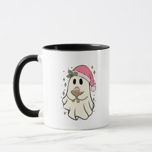 Mug Fantôme effrayant tenant un Noël au pain d'épice