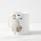 Mug Fantôme en dentelle élégant avec nœud | Fantôme fl (Devant gauche)