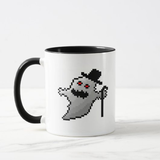 Mug Fantôme mignon de pixel (Gauche)