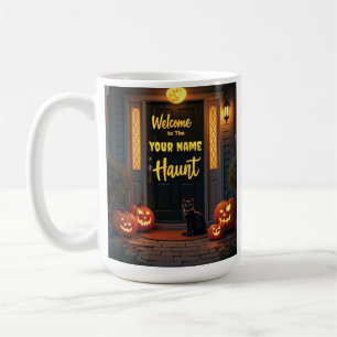 Mug Fantôme Personnalisé Et Pleine lune Haunted Porch