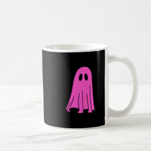 Mug Fantôme rose et chat noir Halloween automne