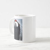 Mug Fantôme Rouge Coeur Mains Y Visage Halloween Saint (Devant gauche)