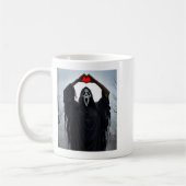 Mug Fantôme Rouge Coeur Mains Y Visage Halloween Saint (Gauche)