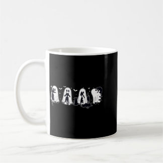 Mug Fantôme tenant un chat noir Halloween amateur de c