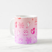 Mug Fantôme, toiles d'araignées et chats noirs Rainbow (Devant gauche)