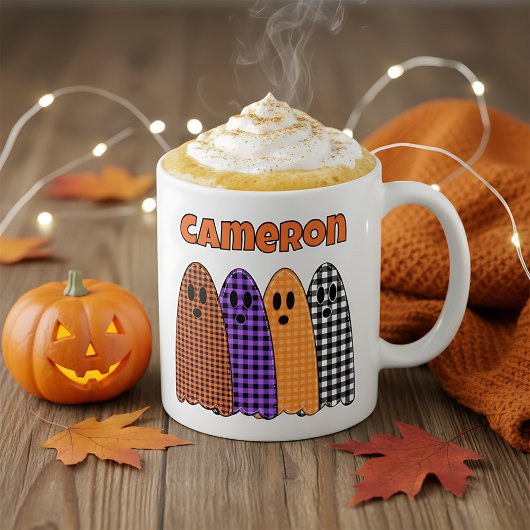 Mug Fantômes à carreaux Halloween