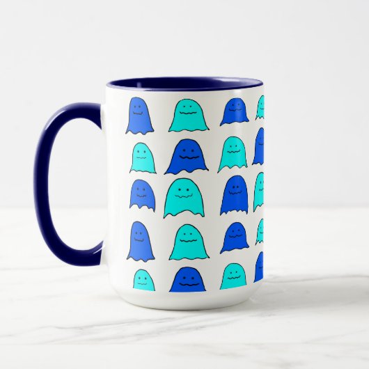 Mug Fantômes bleus d'Halloween (Gauche)