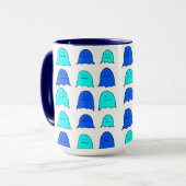 Mug Fantômes bleus d'Halloween (Devant gauche)