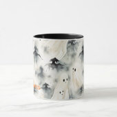 Mug Fantômes d'aquarelle Personnalisé Halloween heureu (Centre)
