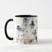 Mug Fantômes d'aquarelle Personnalisé Halloween heureu (Gauche)