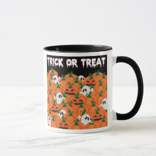 Mug Fantômes d'Halloween Patch de citrouille hantée