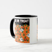 Mug Fantômes d'Halloween Patch de citrouille hantée (Devant gauche)