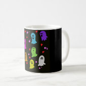 Mug fantômes éffrayants, fantômes colorés (Devant droit)