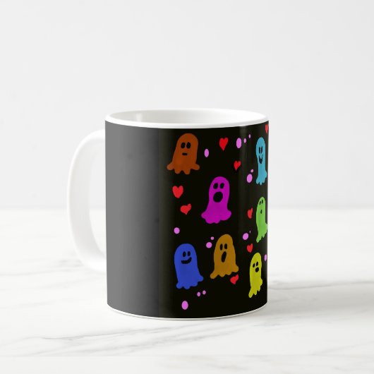 Mug fantômes éffrayants, fantômes colorés (Devant gauche)
