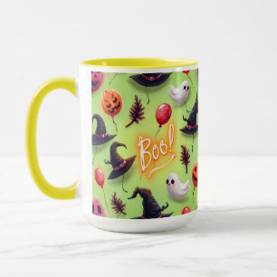 Mug Fantômes et ballons, Halloween, par Natasha Us