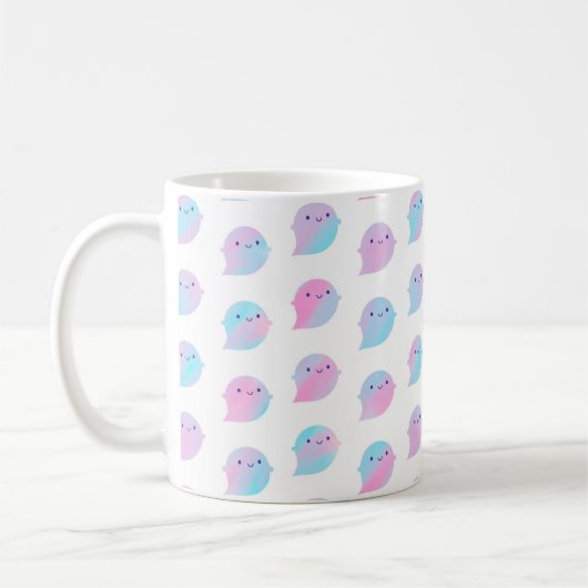 Mug Fantômes pour aquarelle de Kawaii (licorne) (Gauche)