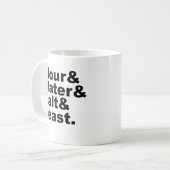 Mug Farine & Eau & Sel & Levure | Ingrédients pour Pai (Devant gauche)