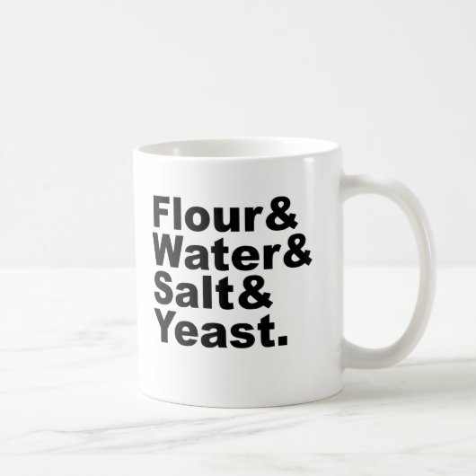 Mug Farine & Eau & Sel & Levure | Ingrédients pour Pai (Droite)