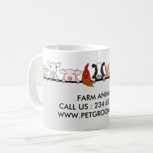 Mug Farm Animals Sheep Chicken Cow customer (Devant gauche)