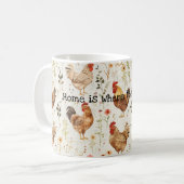 Mug Farm Roosters Floral Home Heart (Devant gauche)