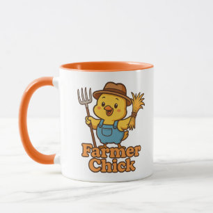 Mug Farmer Chick - Humour de campagne mignon