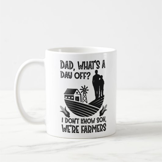 Mug Farmer Papa Qu'est-ce qu'un jour de congé Ne sait (Gauche)