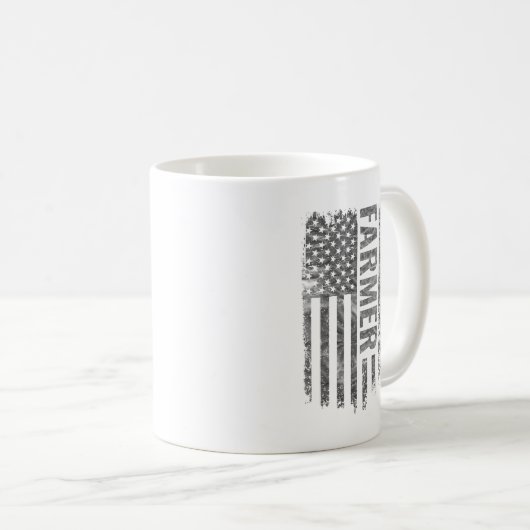 Mug Farmer USA Flag Distressed design (Devant droit)