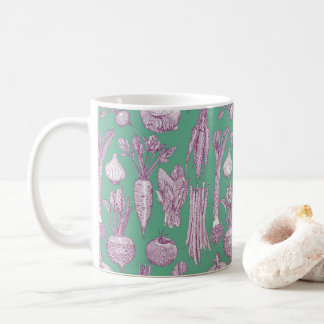 Mug farmer's market vegetables purple peppermint