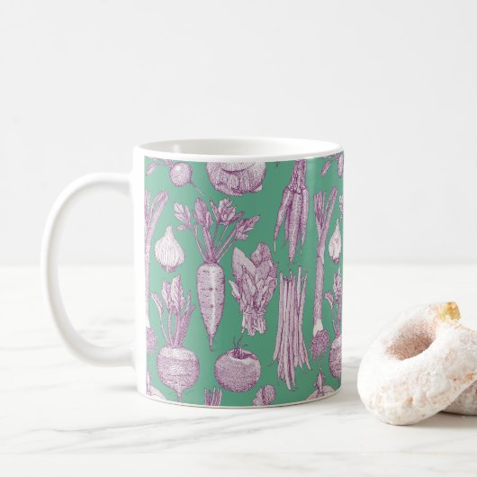 Mug farmer's market vegetables purple peppermint (Avec donut)