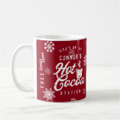 Mug Farmhouse Christmas Custom Family Hot Cocos (Gauche)
