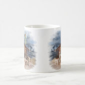 Mug Farmhouse rustique Noël Watercolor Nativité (Centre)