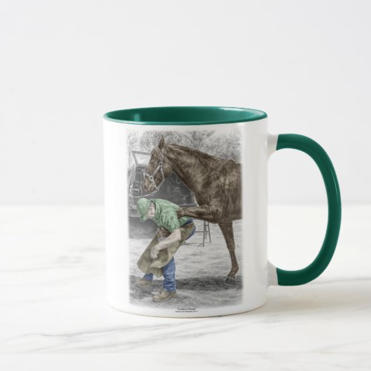 Mug Farrier Blacksmith Chaussure Cheval (Droite)