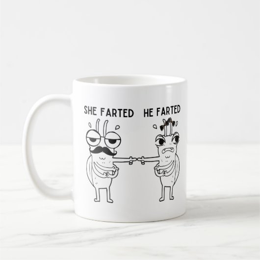 Mug Farting Bug Humor (Gauche)