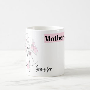 Mug Fashion Bride Groupe rose Mère de l'épouse Nom