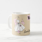 Mug Fashion Bride Neutral Group Maid of Honor Nom (Devant gauche)