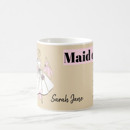 Mug Fashion Bride Neutral Group Maid of Honor Nom (Centre)