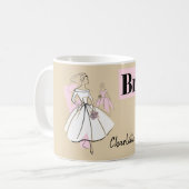 Mug Fashion Bride Neutral Group Nom de la mariée (Devant gauche)