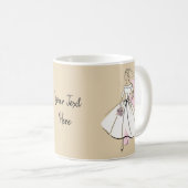 Mug Fashion Bride Neutral Texte muet (Devant droit)