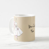 Mug Fashion Bride Neutral Texte muet (Devant gauche)