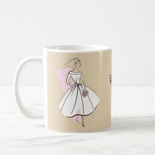 Mug Fashion Bride Neutral Texte muet (Gauche)