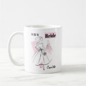 Mug Fashion Bride Pink Bride Group Date Nom 2 côtés (Gauche)