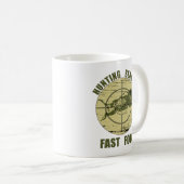 Mug Fast Food Boar drôle Chasse dit (Devant droit)
