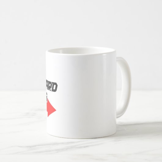 Mug Fast Forward – Bold Red Motivation Quote Design (Devant droit)