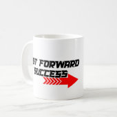 Mug Fast Forward – Bold Red Motivation Quote Design (Devant gauche)